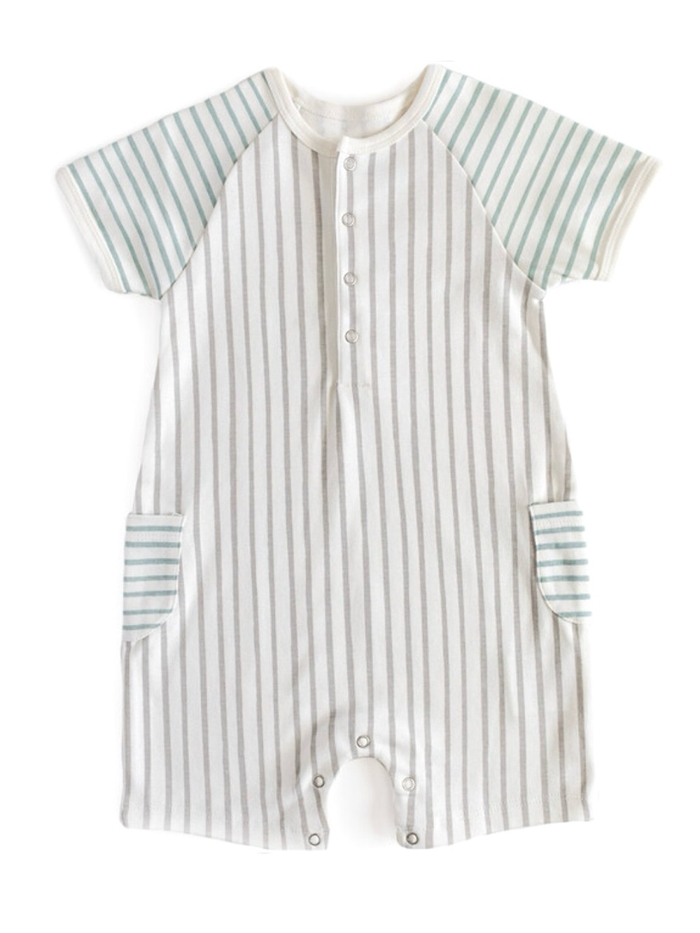 Pehr Shorts Romper - Stripes Away Sea/Ink